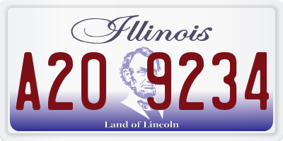 IL license plate A209234