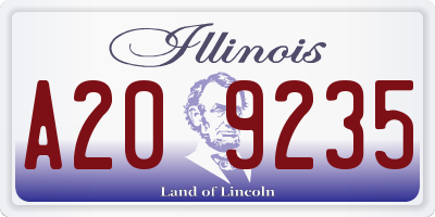IL license plate A209235