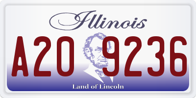IL license plate A209236