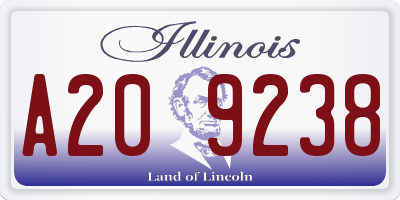 IL license plate A209238