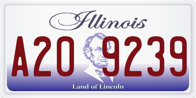 IL license plate A209239