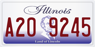 IL license plate A209245