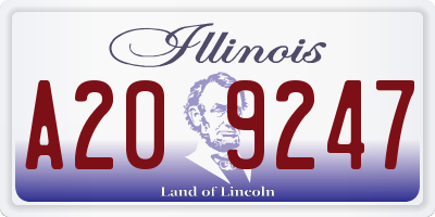 IL license plate A209247