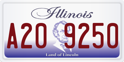 IL license plate A209250