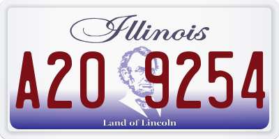 IL license plate A209254