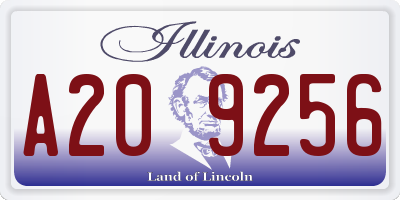 IL license plate A209256