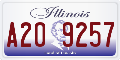 IL license plate A209257