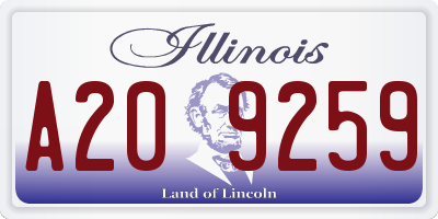 IL license plate A209259