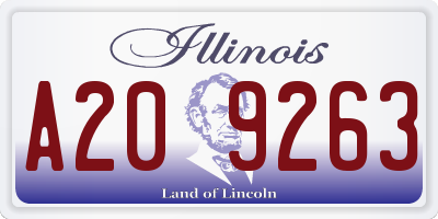 IL license plate A209263