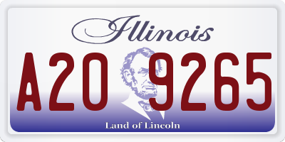 IL license plate A209265