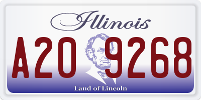 IL license plate A209268