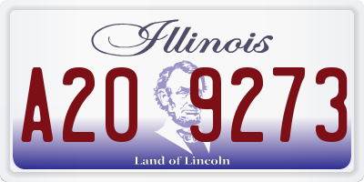 IL license plate A209273
