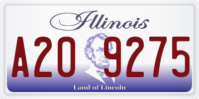 IL license plate A209275