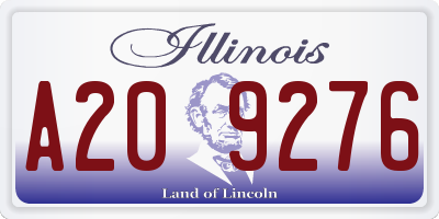 IL license plate A209276