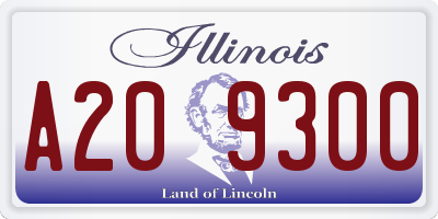 IL license plate A209300