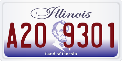 IL license plate A209301
