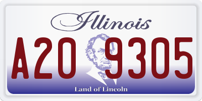 IL license plate A209305