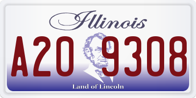 IL license plate A209308
