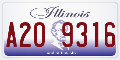 IL license plate A209316