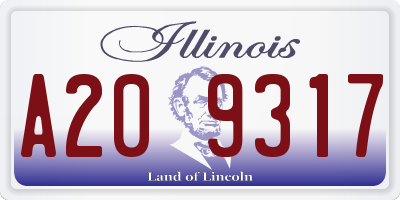 IL license plate A209317