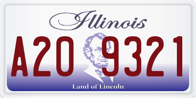 IL license plate A209321
