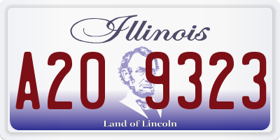 IL license plate A209323