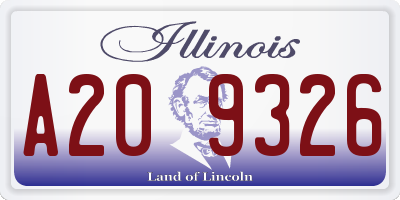 IL license plate A209326