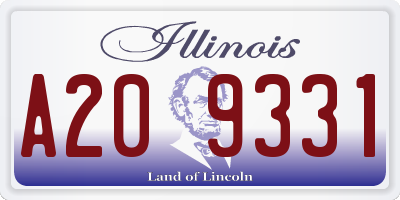 IL license plate A209331