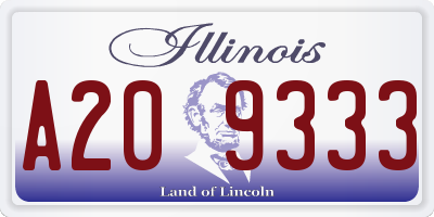 IL license plate A209333