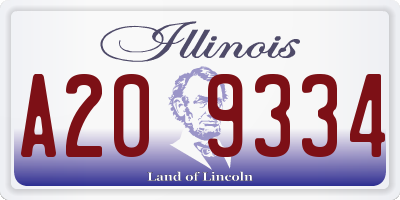 IL license plate A209334