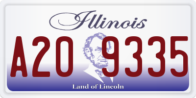 IL license plate A209335
