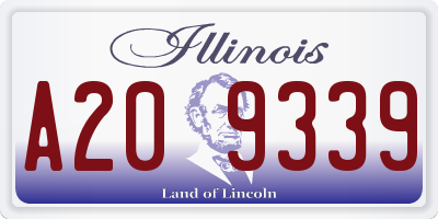 IL license plate A209339