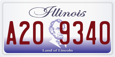IL license plate A209340
