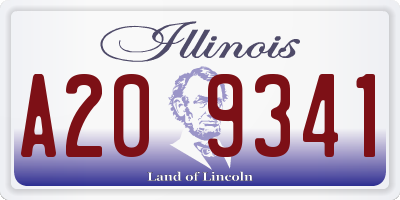 IL license plate A209341