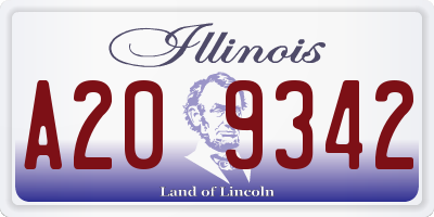 IL license plate A209342