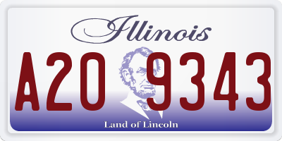 IL license plate A209343
