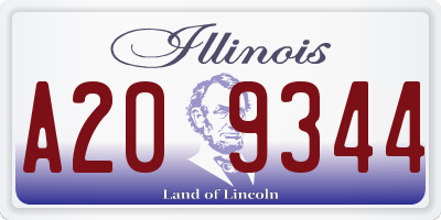 IL license plate A209344