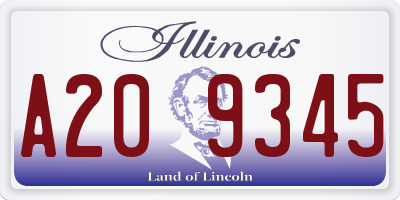 IL license plate A209345