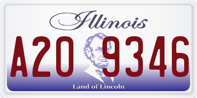 IL license plate A209346
