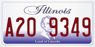 IL license plate A209349