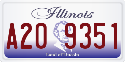 IL license plate A209351