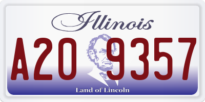 IL license plate A209357