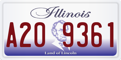 IL license plate A209361