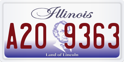 IL license plate A209363