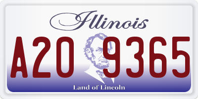 IL license plate A209365