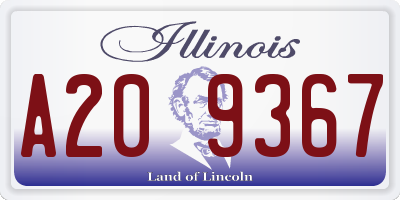 IL license plate A209367