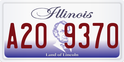 IL license plate A209370