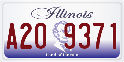 IL license plate A209371