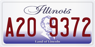 IL license plate A209372