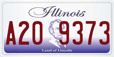 IL license plate A209373